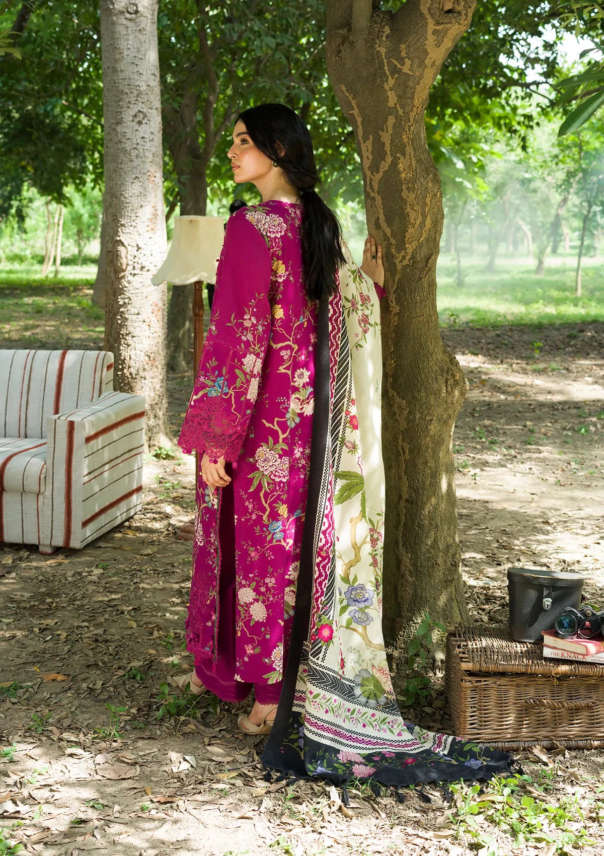 Elaf Wilderness Pashmina Shawl Edit'26 EWR-7B MULBERRY