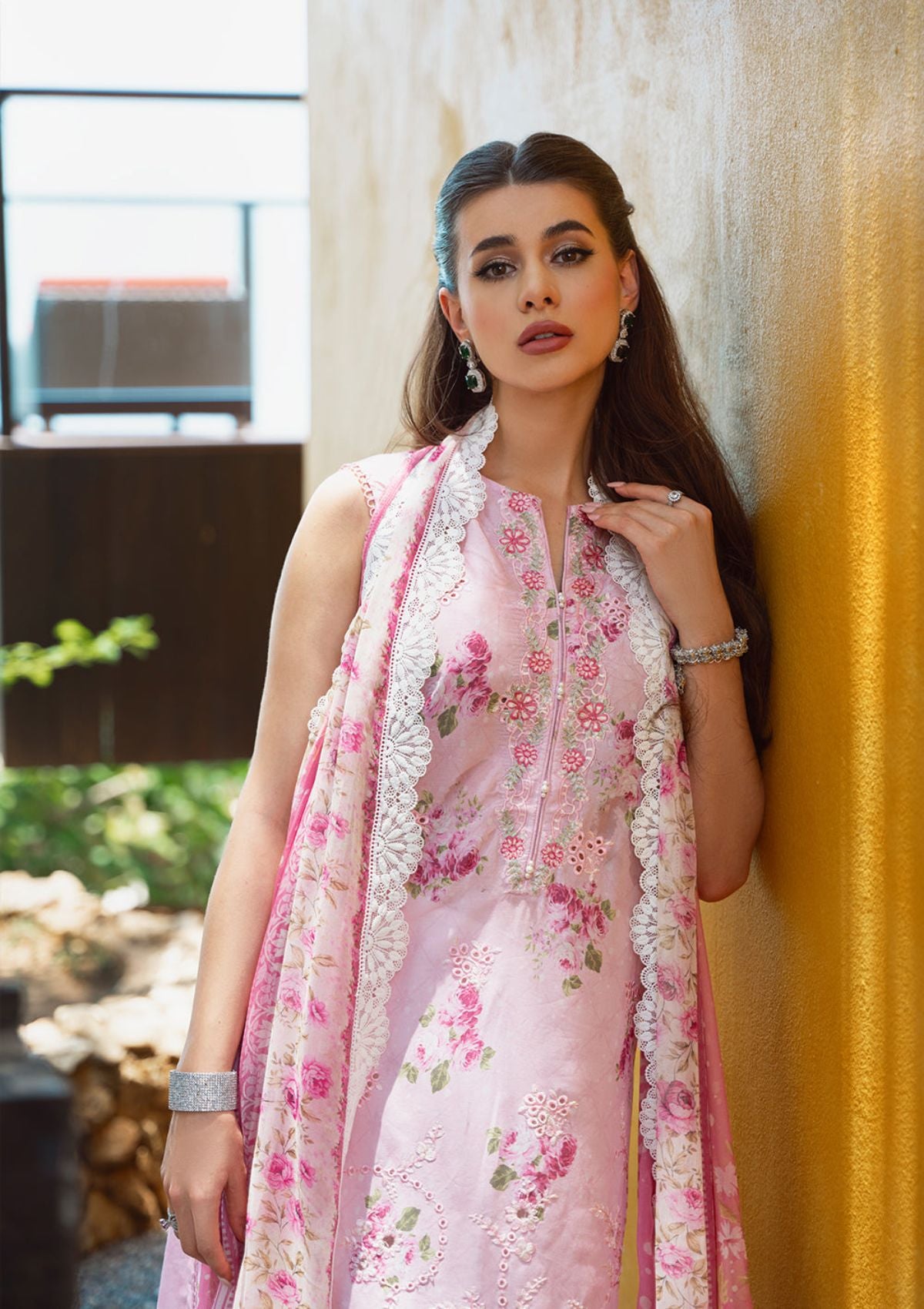 Saira Rizwan Lawn Vol-02'24 SR-12 Nadin - Mohsin Saeed Fabrics