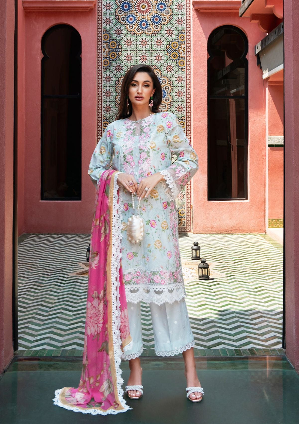 Saira Rizwan Lawn Vol-02'24 SR-07 Fanny - Mohsin Saeed Fabrics