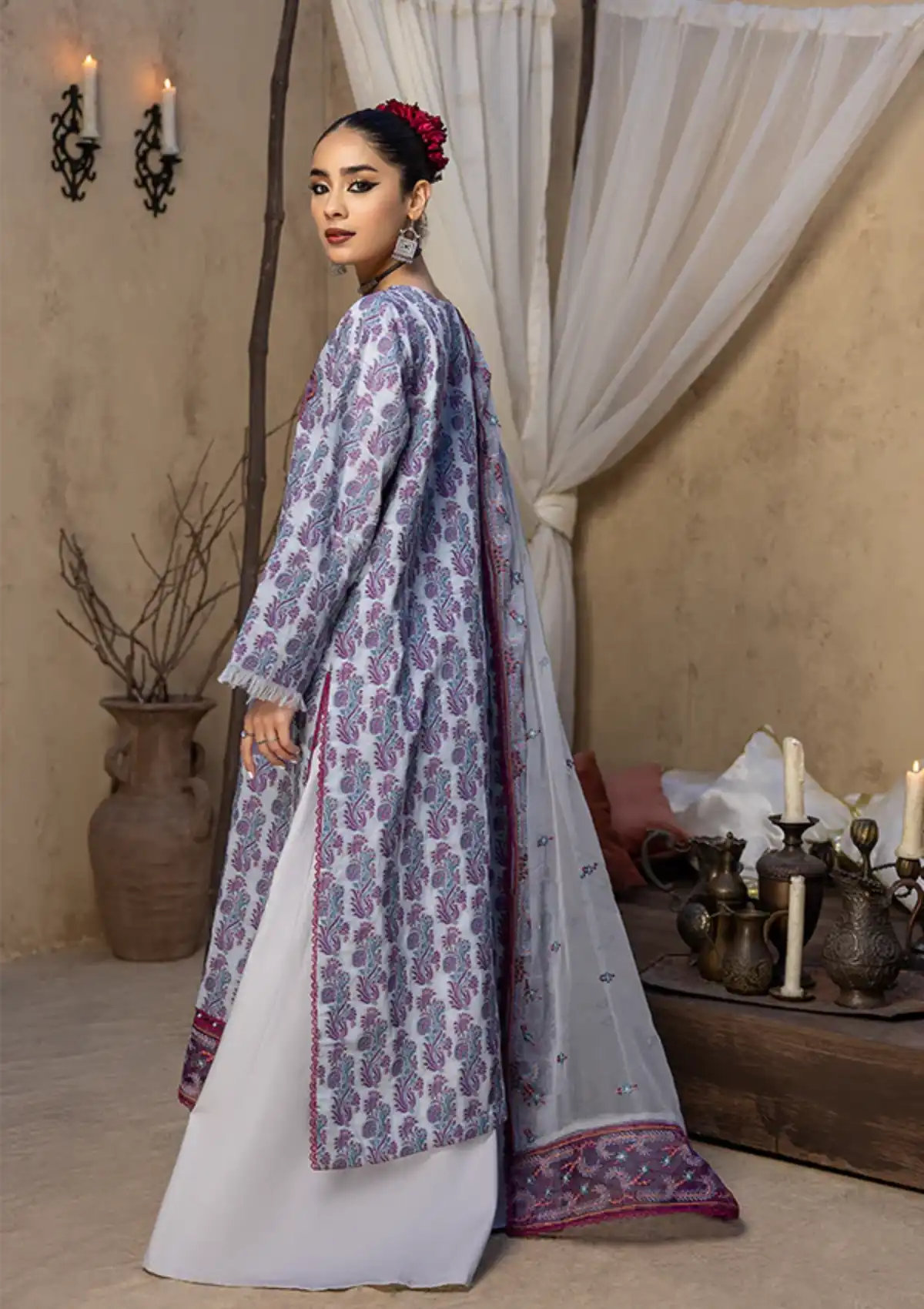 Humdum Ishq Emb Jacquard'24 D-03 - Mohsin Saeed Fabrics