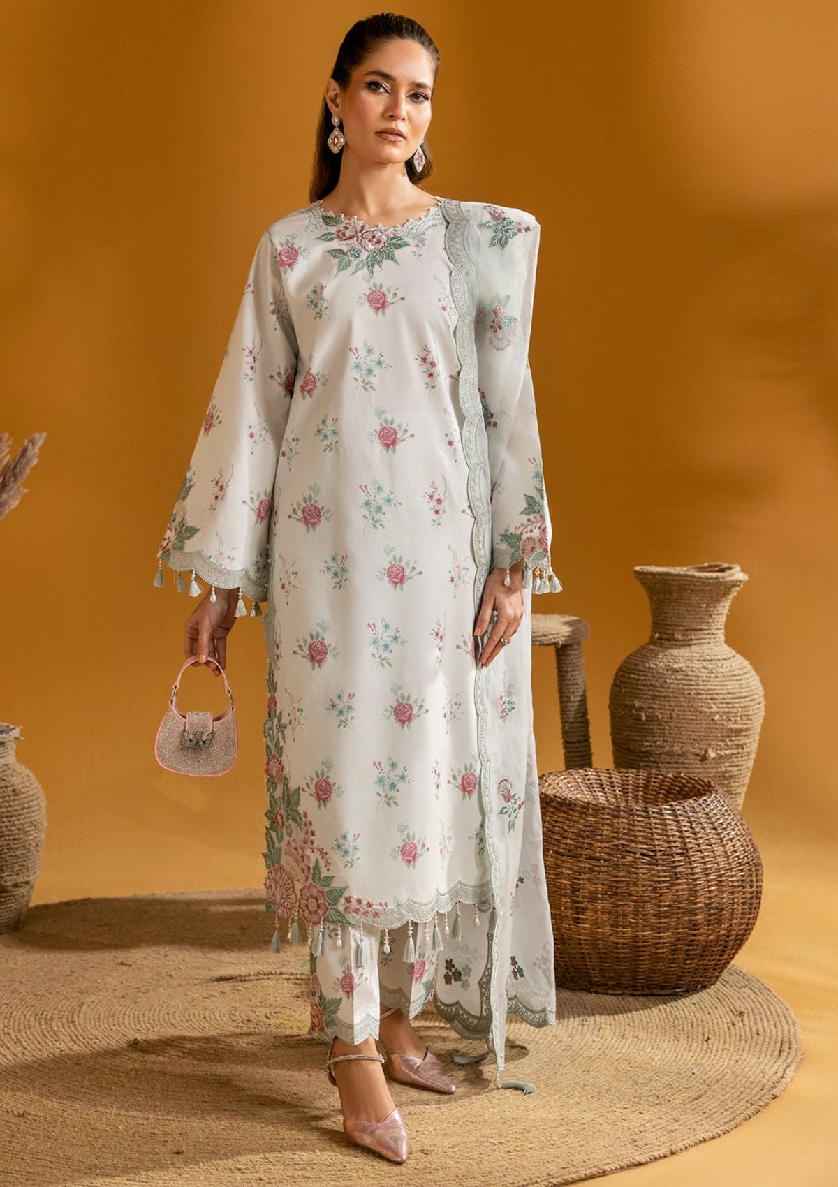 Maahi Print Emb Lawn by Alizeh'24 D-01 IVY - Mohsin Saeed Fabrics