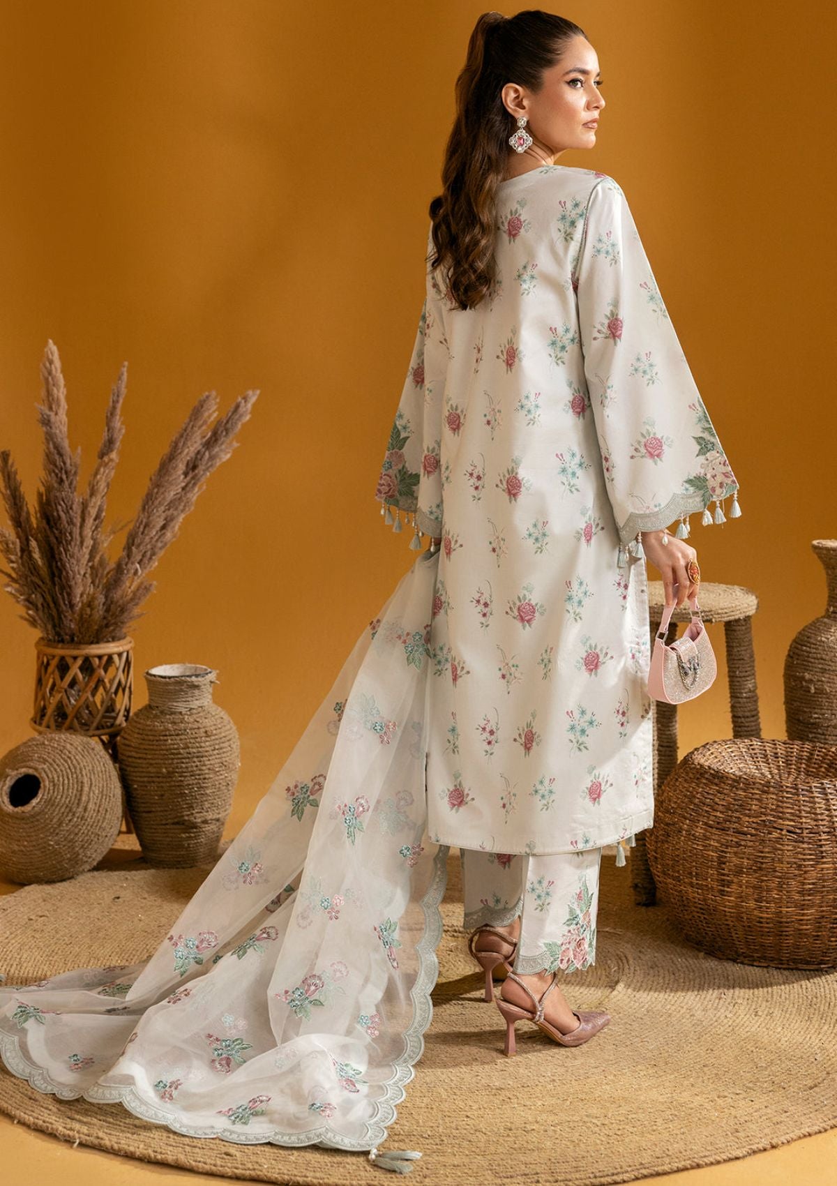 Maahi Print Emb Lawn by Alizeh'24 D-01 IVY - Mohsin Saeed Fabrics