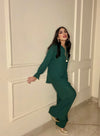 Green button Co-ord set with collar by Manahils.
Best Online store in Pakistan making fashion clothes.