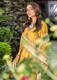 Eshaisha Emb Luxury Lawn'24 EA-514 - Mohsin Saeed Fabrics
