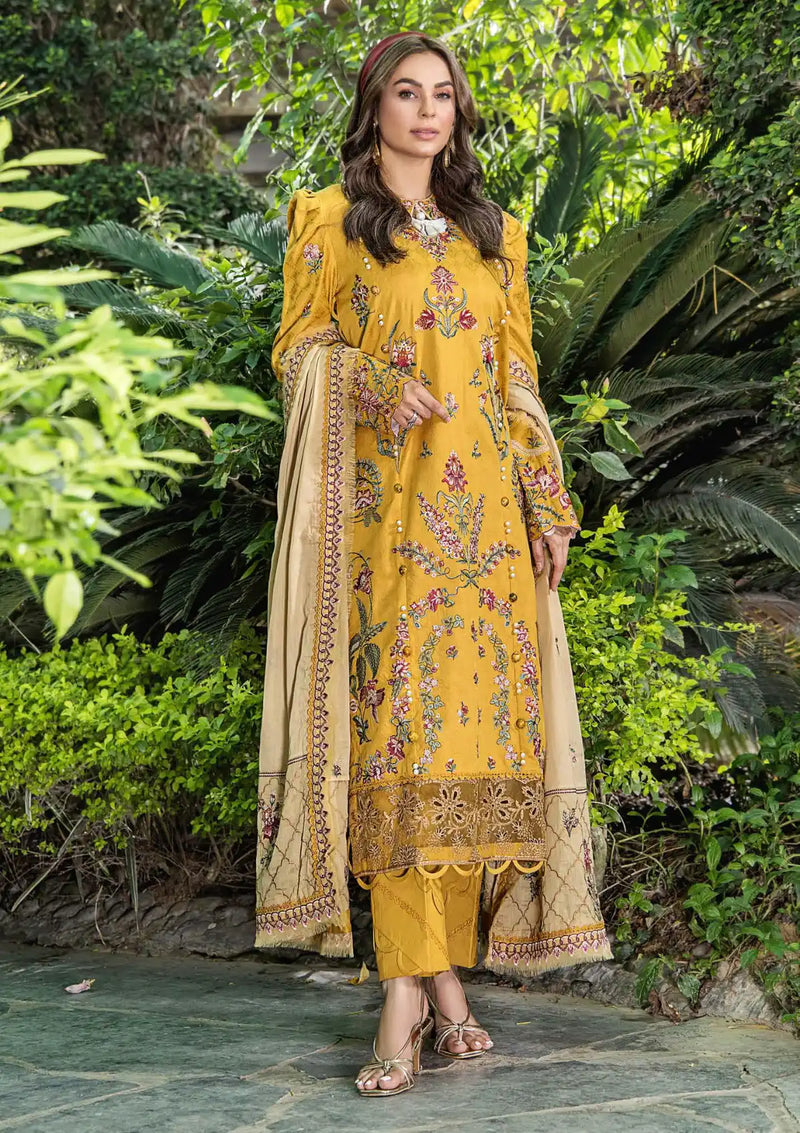 Eshaisha Emb Luxury Lawn'24 EA-514 - Mohsin Saeed Fabrics