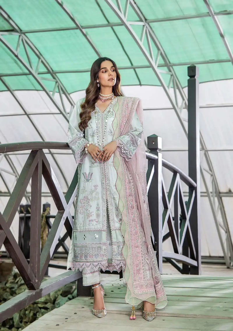 Eshaisha Emb Luxury Lawn'24 EA-511 - Mohsin Saeed Fabrics