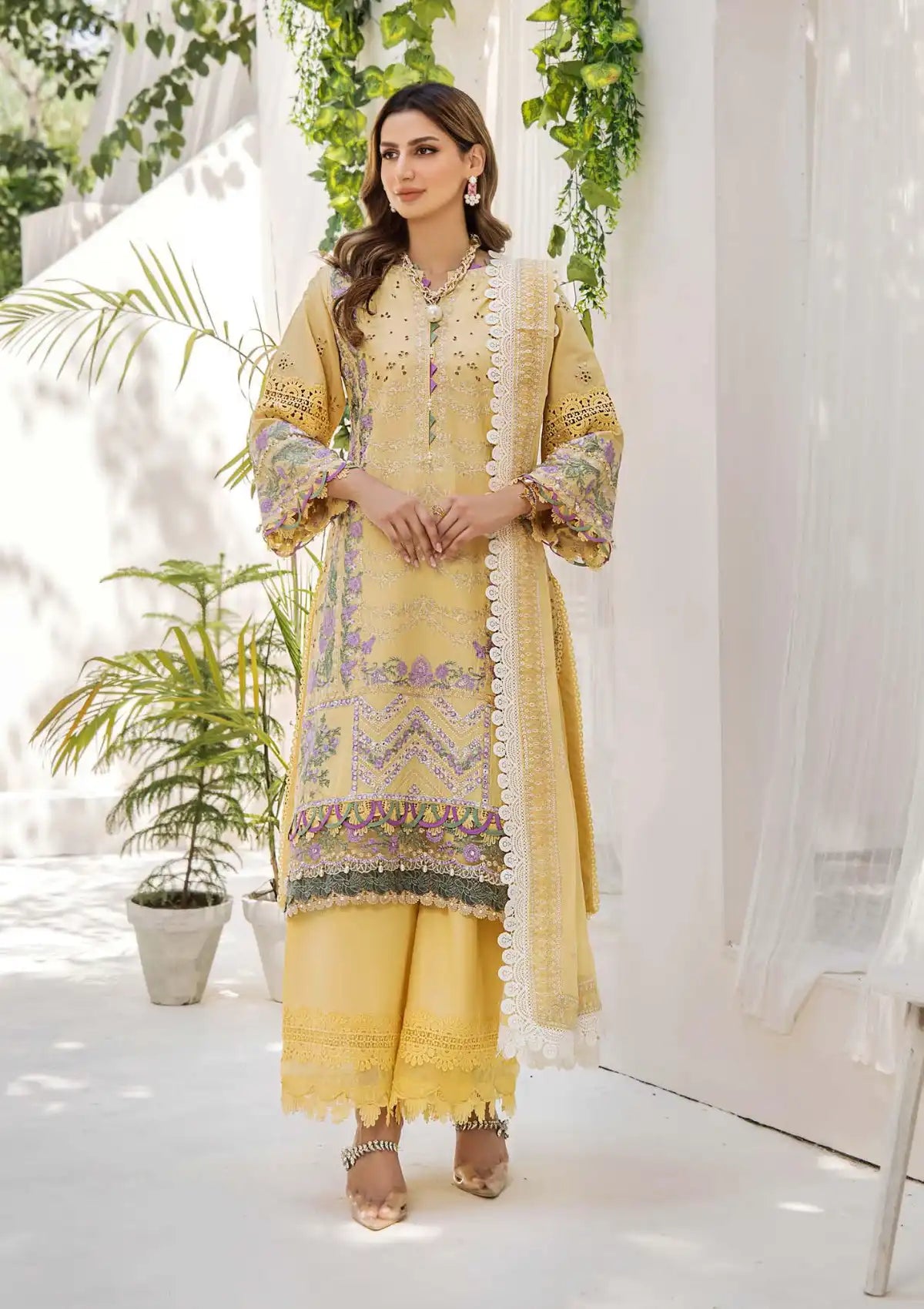 Eshaisha Eid Edit Lawn'24 EA-5518 - Mohsin Saeed Fabrics