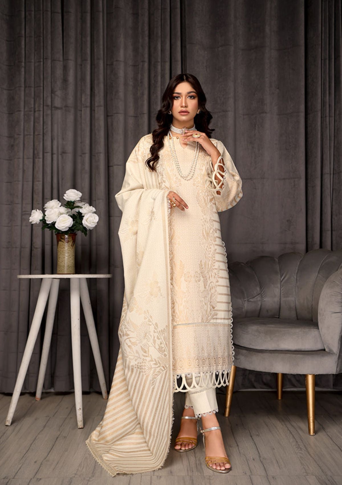 Humdum Jhalak Karandi'23 JL-03 - Mohsin Saeed Fabrics