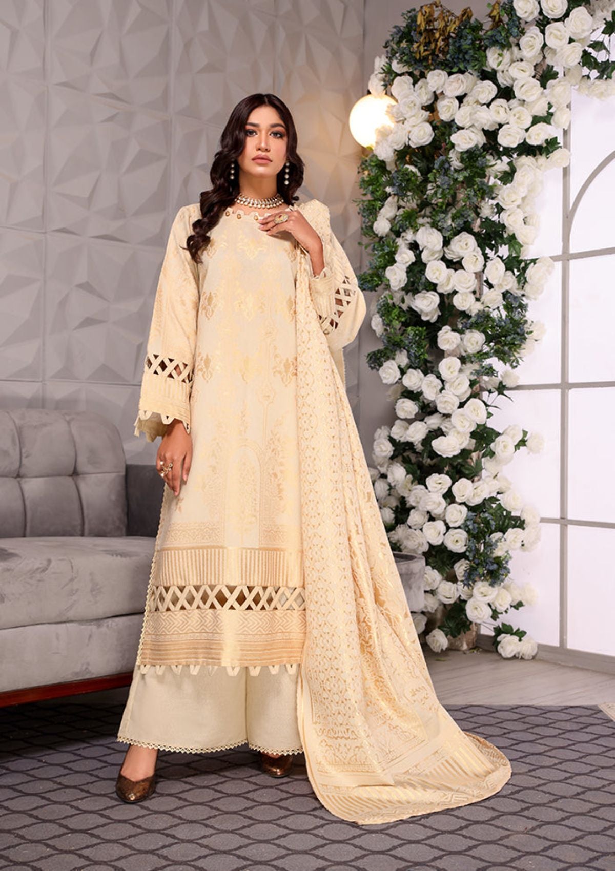 Humdum Jhalak Karandi'23 JL-06 - Mohsin Saeed Fabrics