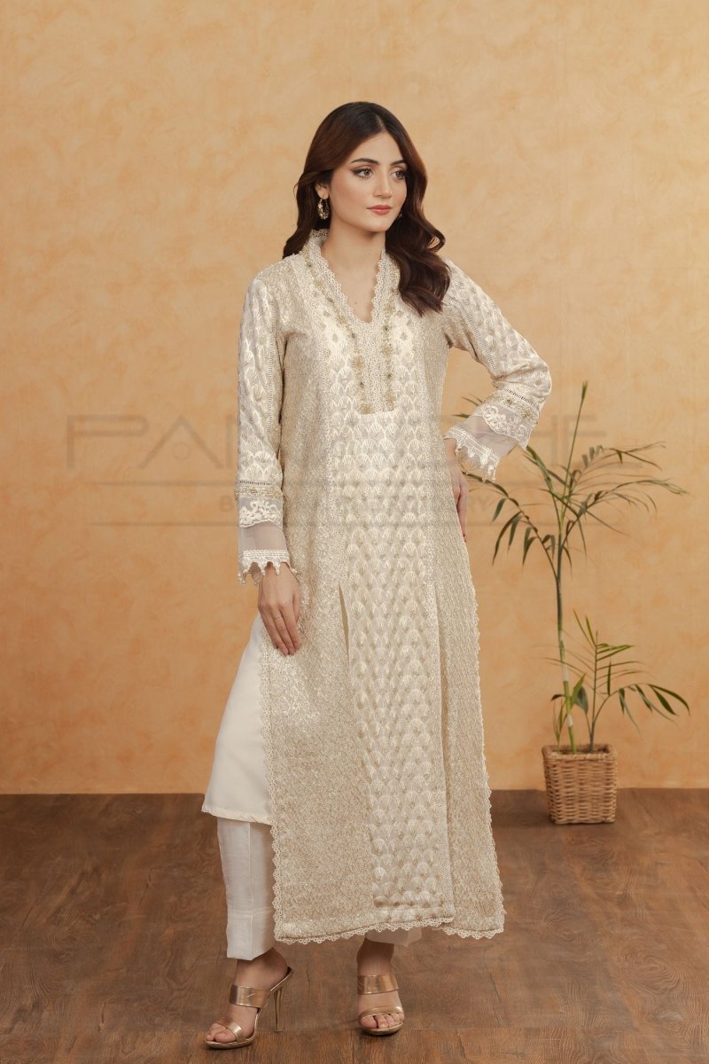 Panache by Mona Emb RTW-IVORY ELEGANCE