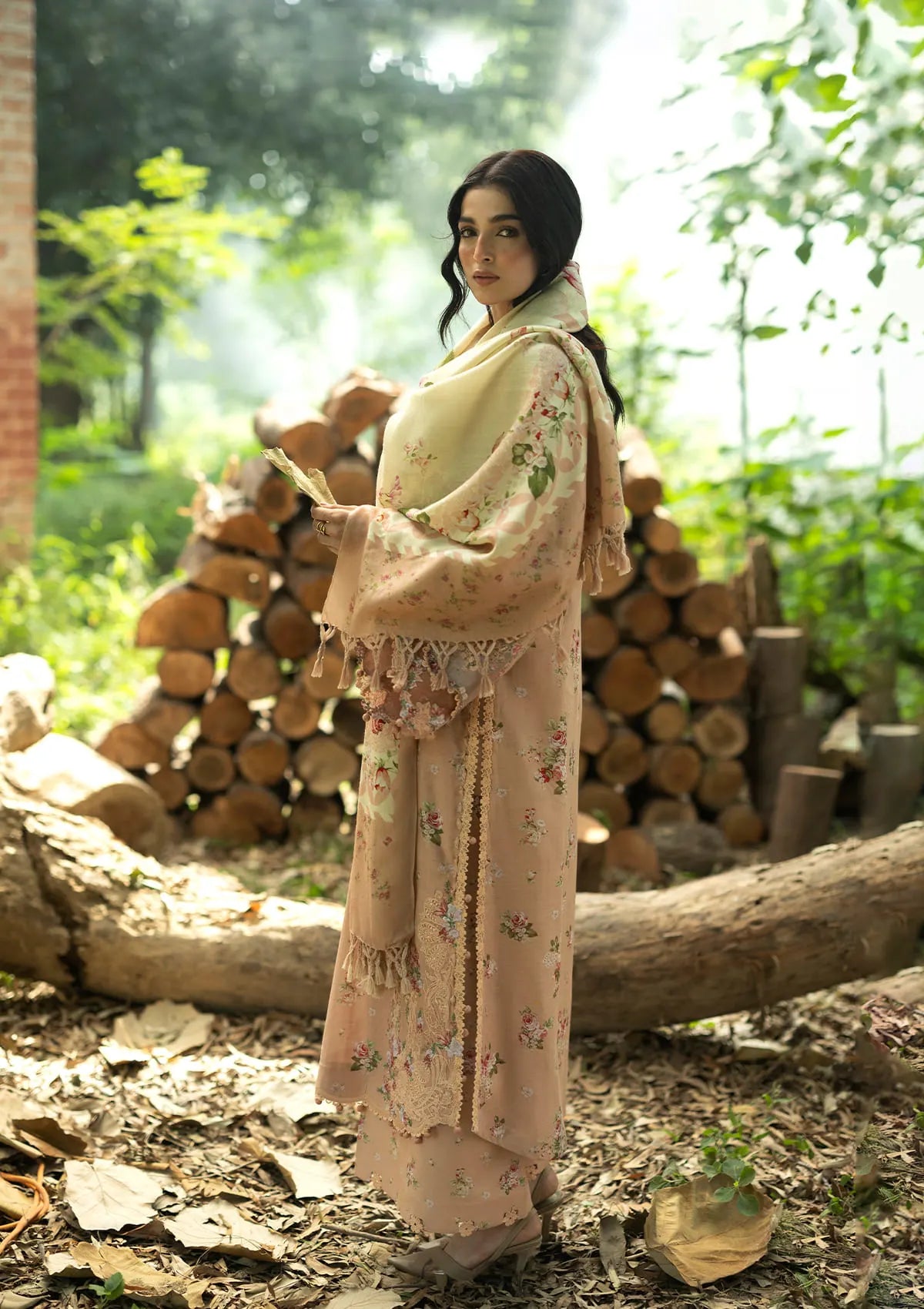 Elaf Wilderness Pashmina Shawl Edit'26 EWR-4A PRIMROSE