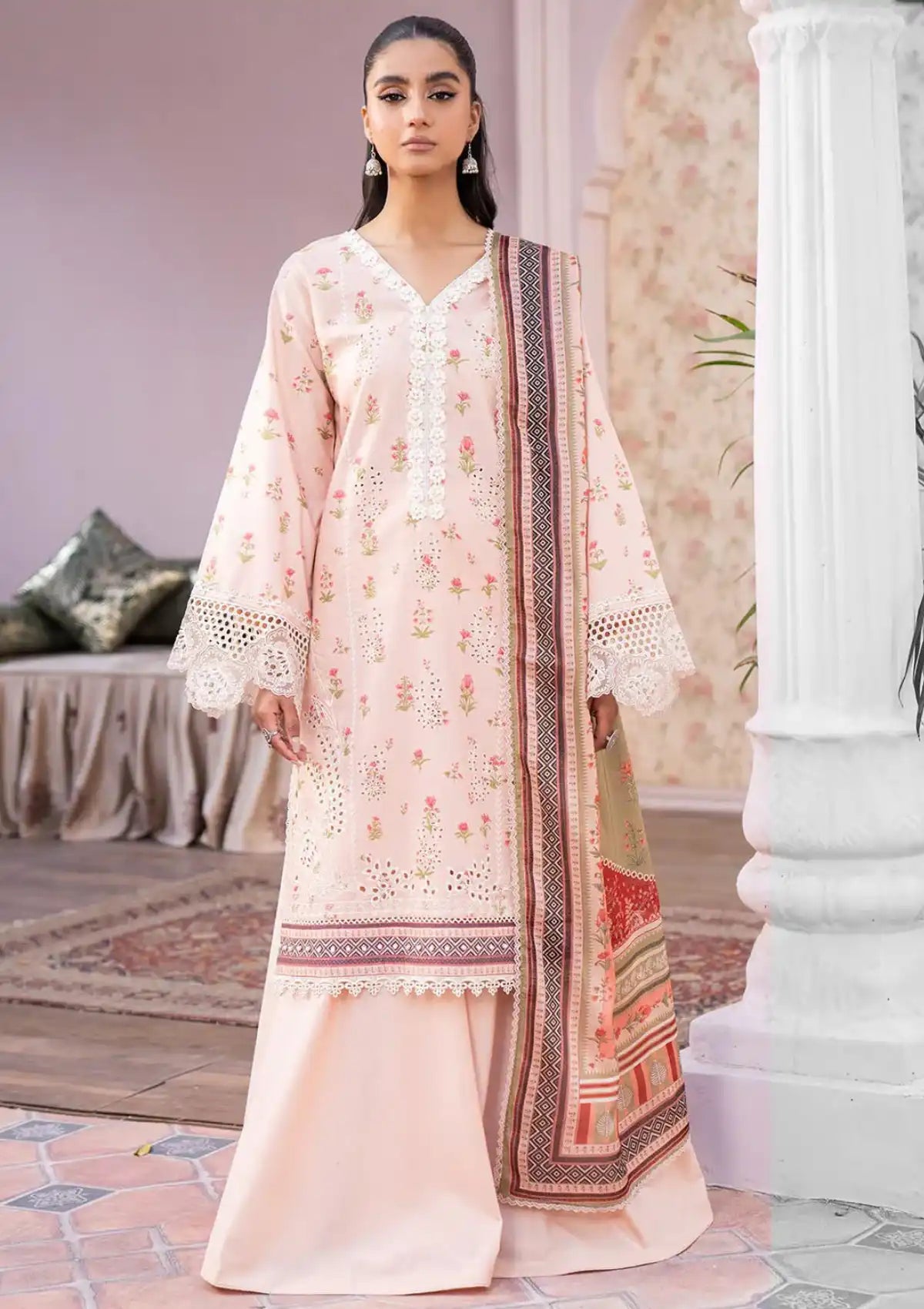 Bin Ilyas Lamhay Emb Lawn'24 D-102 - Mohsin Saeed Fabrics