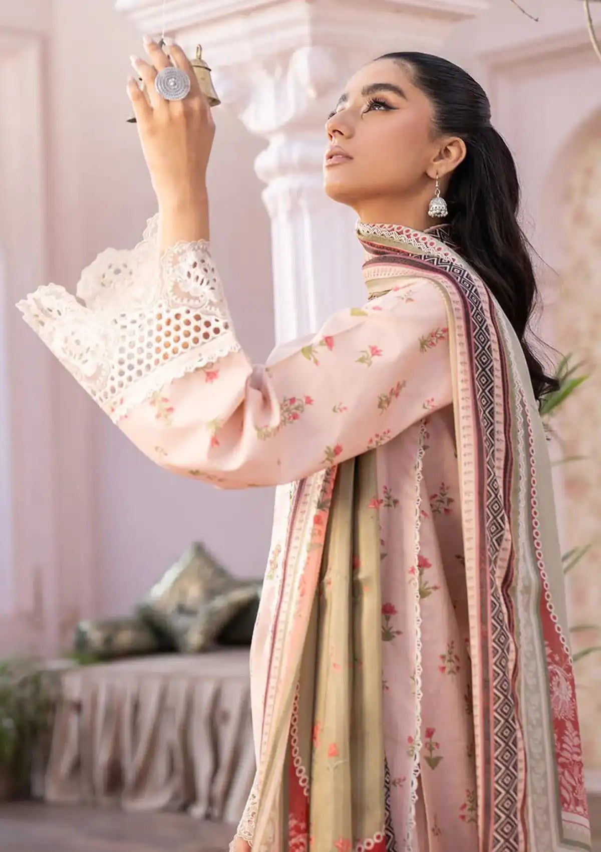 Bin Ilyas Lamhay Emb Lawn'24 D-102 - Mohsin Saeed Fabrics