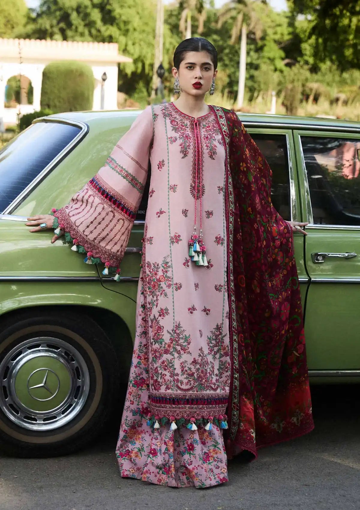 Hussain Rehar SS Lawn'24 D-01 SAKURA - Mohsin Saeed Fabrics