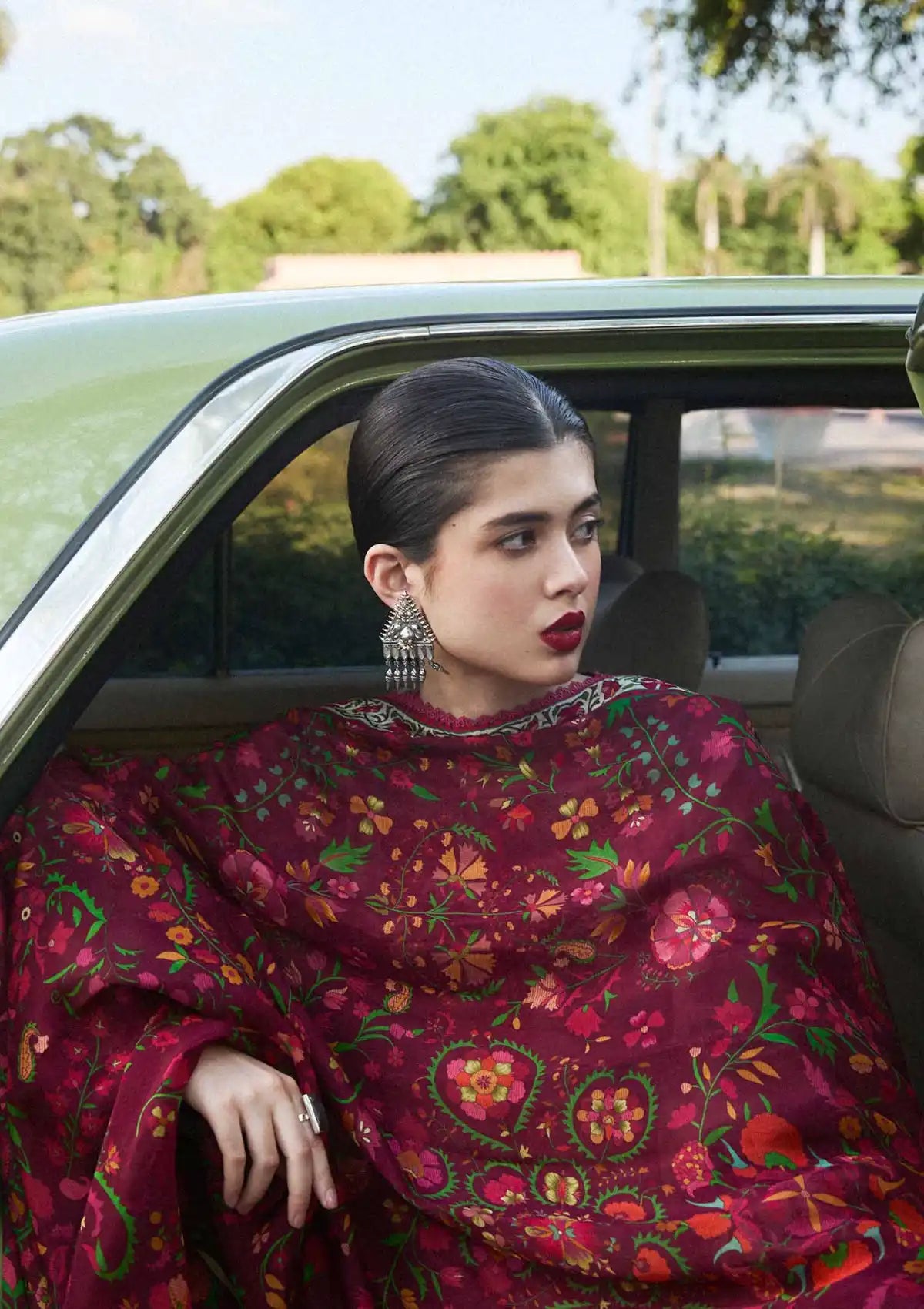 Hussain Rehar SS Lawn'24 D-01 SAKURA - Mohsin Saeed Fabrics