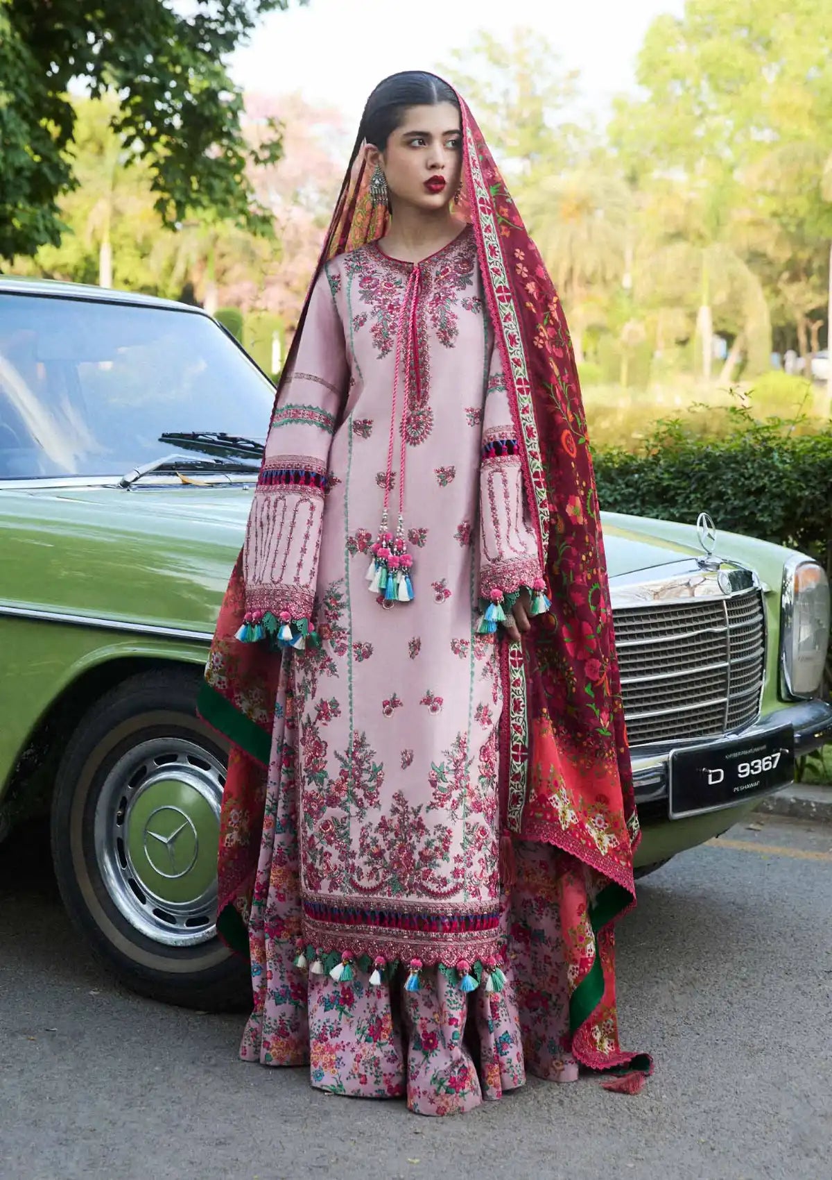 Hussain Rehar SS Lawn'24 D-01 SAKURA - Mohsin Saeed Fabrics