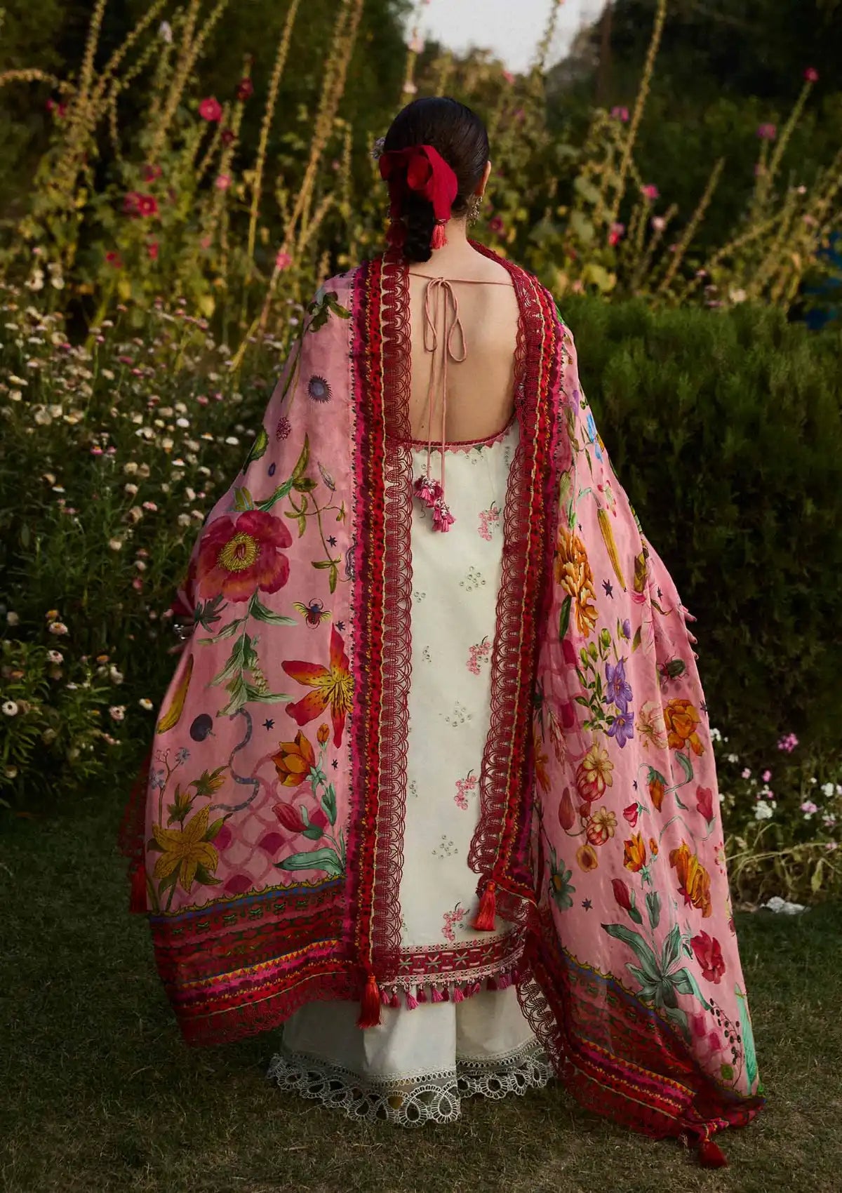 Hussain Rehar SS Lawn'24 D-05 FAWN - Mohsin Saeed Fabrics
