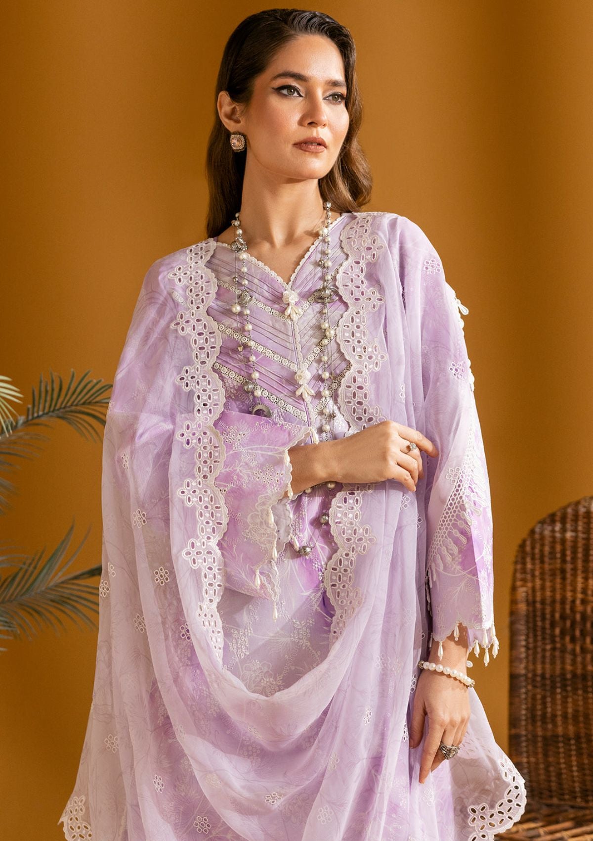 Maahi Print Emb Lawn by Alizeh'24 D-06 AYLA - Mohsin Saeed Fabrics