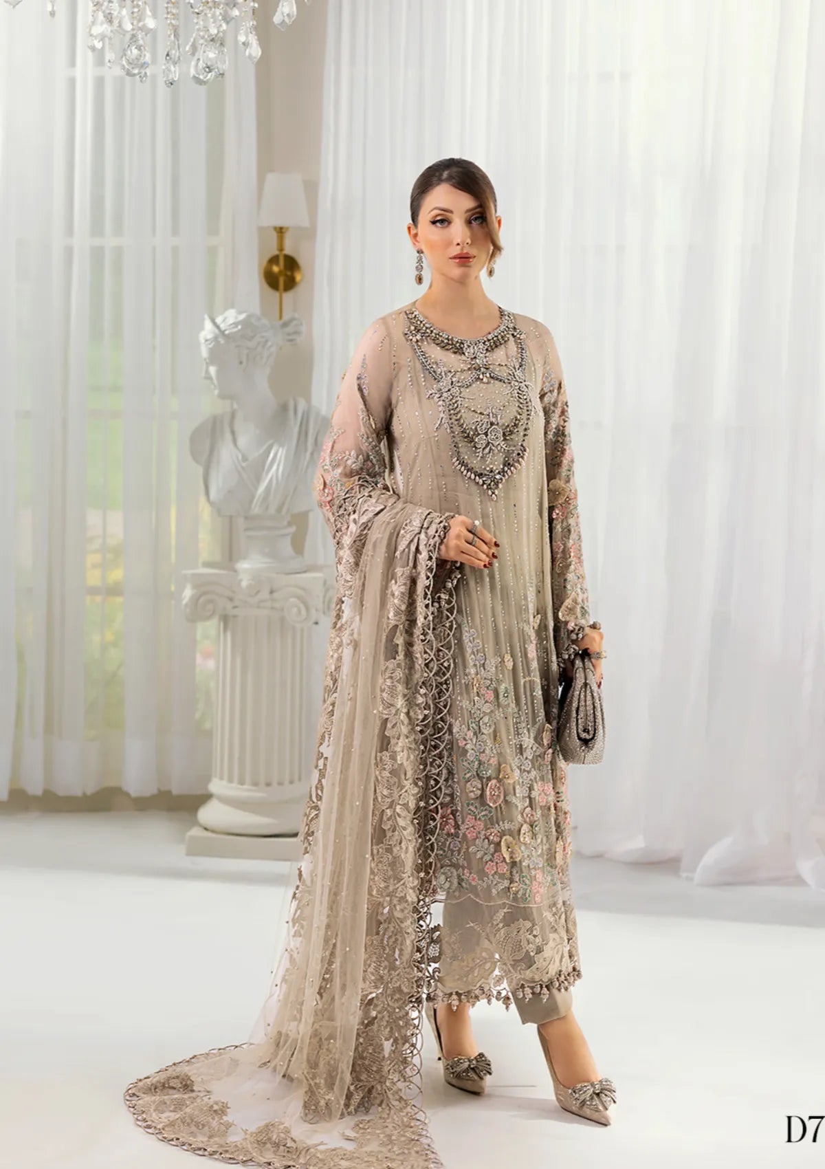 Maria B Unstitched Chiffons'25 D-07 – Mohsin Saeed Fabrics