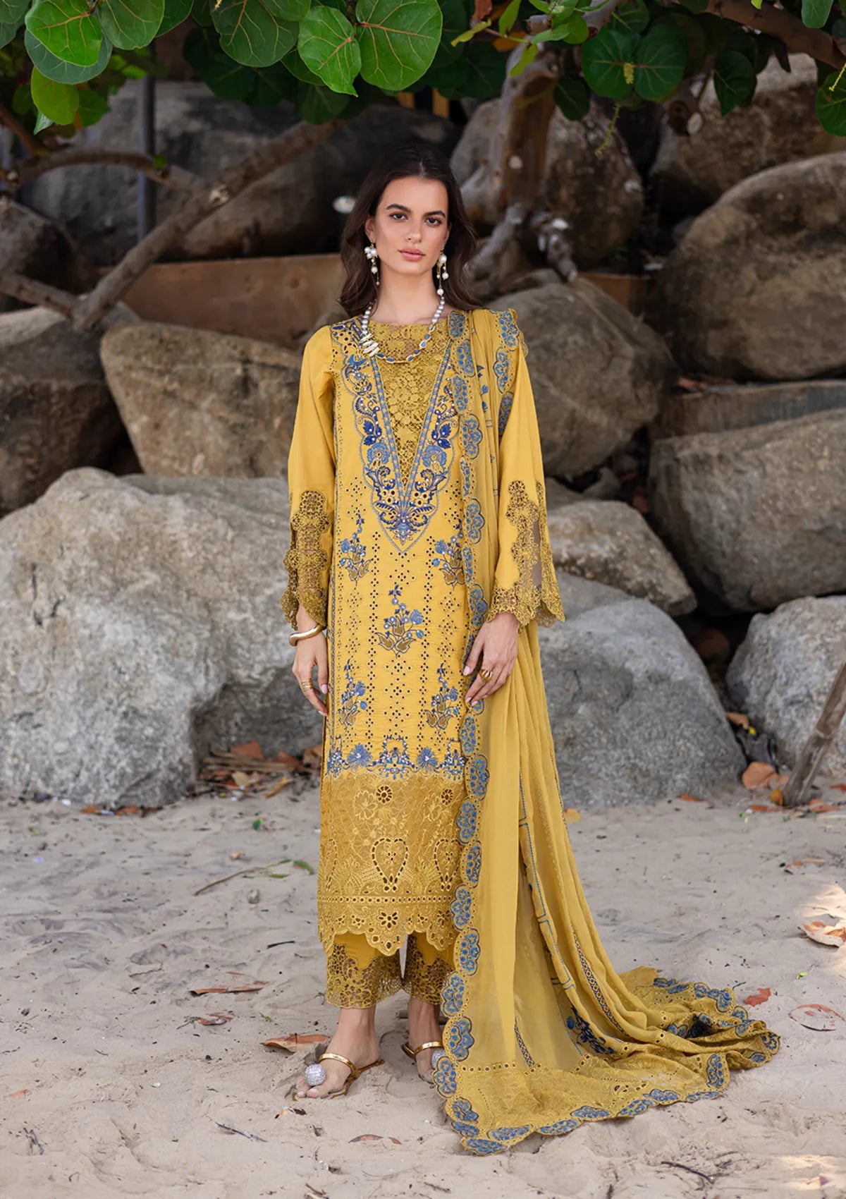 mohsin-saeed-fabrics-is-selling-online-and-in stores-Luxury-daily-wear-wedding-wear-formal-wear-in-budgeted-price-This-product-is-from-marjjan-mavi-luxury-lawn25-mll-23b-mustard-is-available-on-Mohsin-saeed-fabrics-website.
