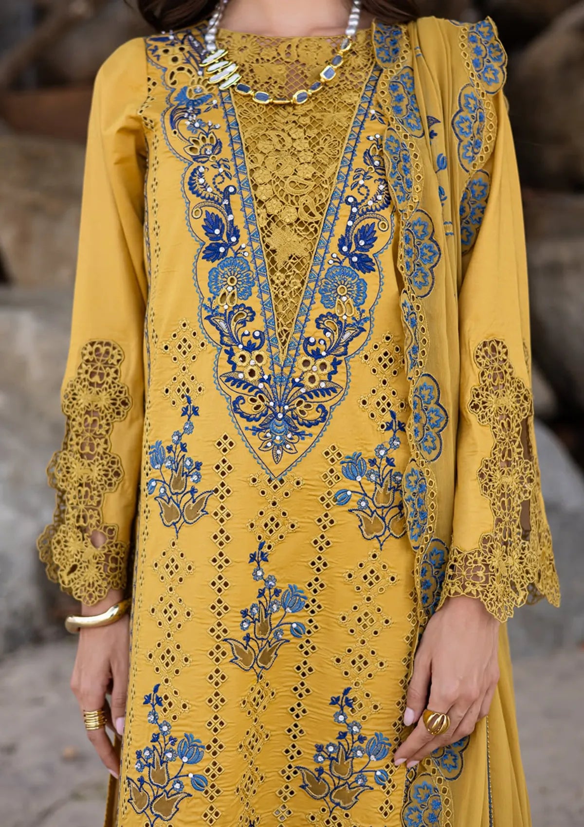 mohsin-saeed-fabrics-is-selling-online-and-in stores-Luxury-daily-wear-wedding-wear-formal-wear-in-budgeted-price-This-product-is-from-marjjan-mavi-luxury-lawn25-mll-23b-mustard-is-available-on-Mohsin-saeed-fabrics-website.