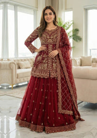 Diara Couture Tehzeeb'25 CRIMSON MAJESTY - PSSL-01-05