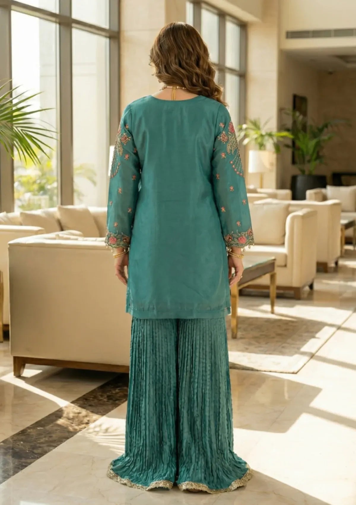 Diara Couture Abrish'25 RAFIA - UA-05 - AQUA