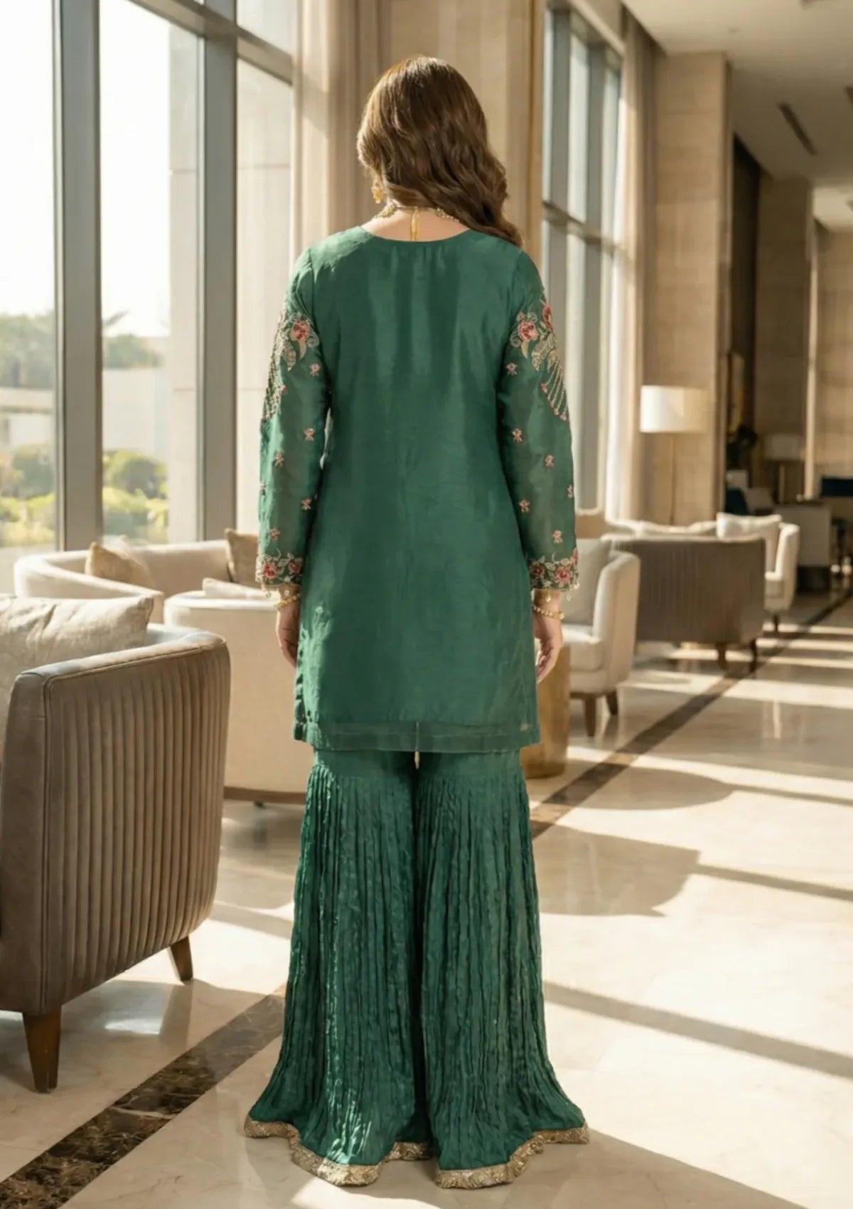 Diara Couture Abrish'25 RAFIA - UA-05 - GREEN