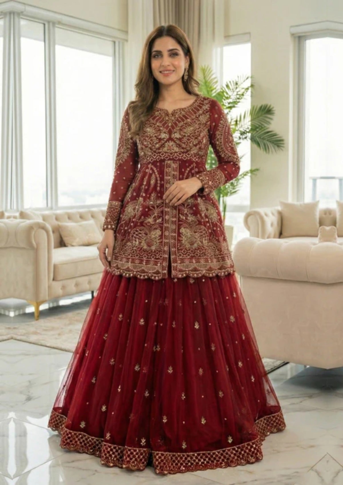 Diara Couture Tehzeeb'25 CRIMSON MAJESTY - PSSL-01-05