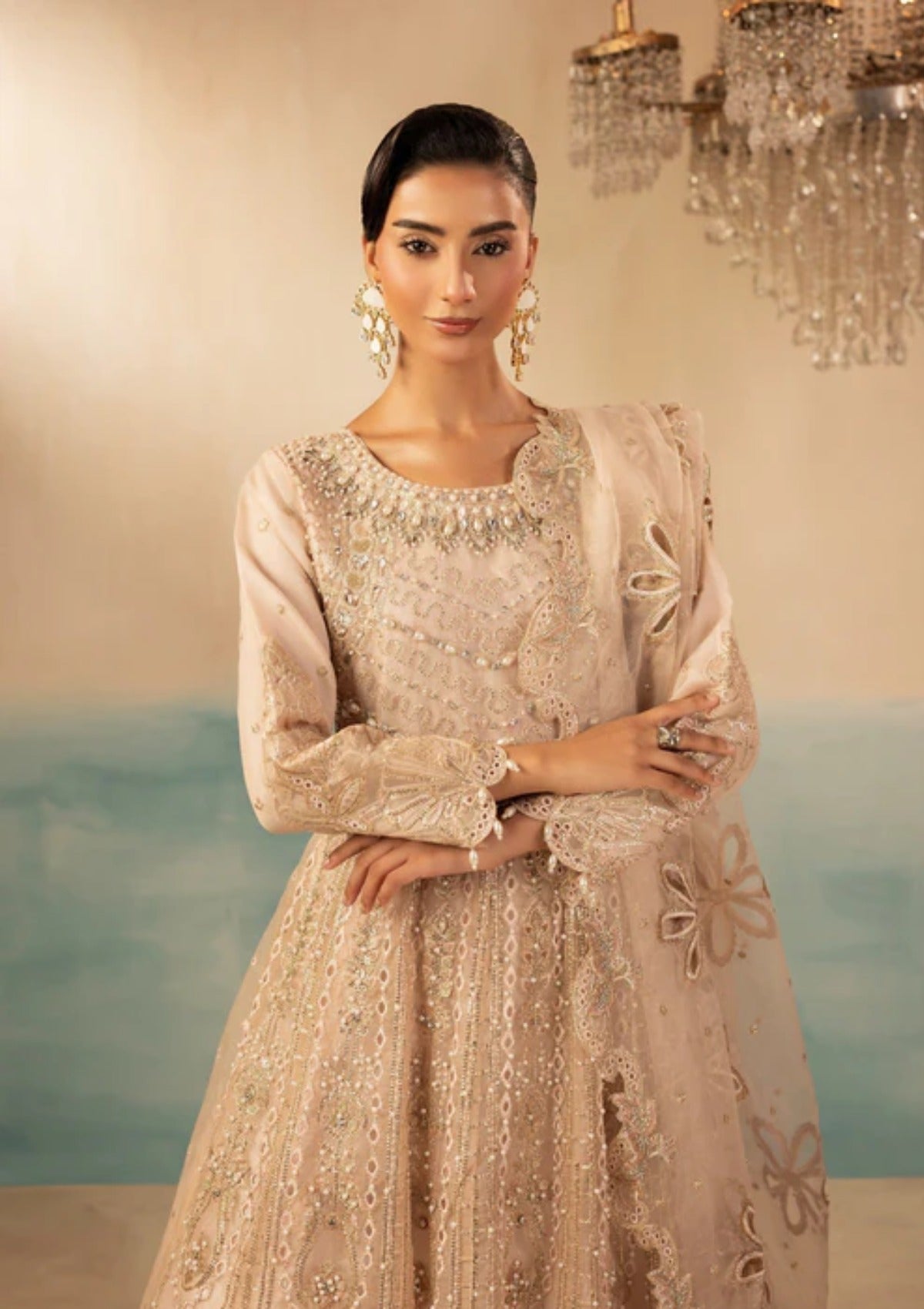 Diara Couture Tehzeeb'25 ROSY EMBRACE - DF-35 - LIGHT PINK