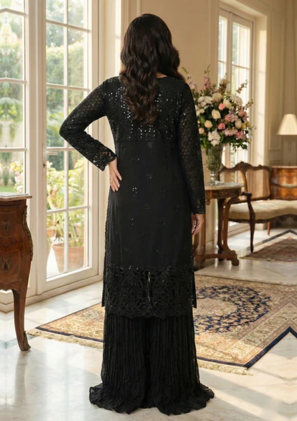 Diara Couture Tehzeeb'25 BLACK NOIR - PSGT-01-03
