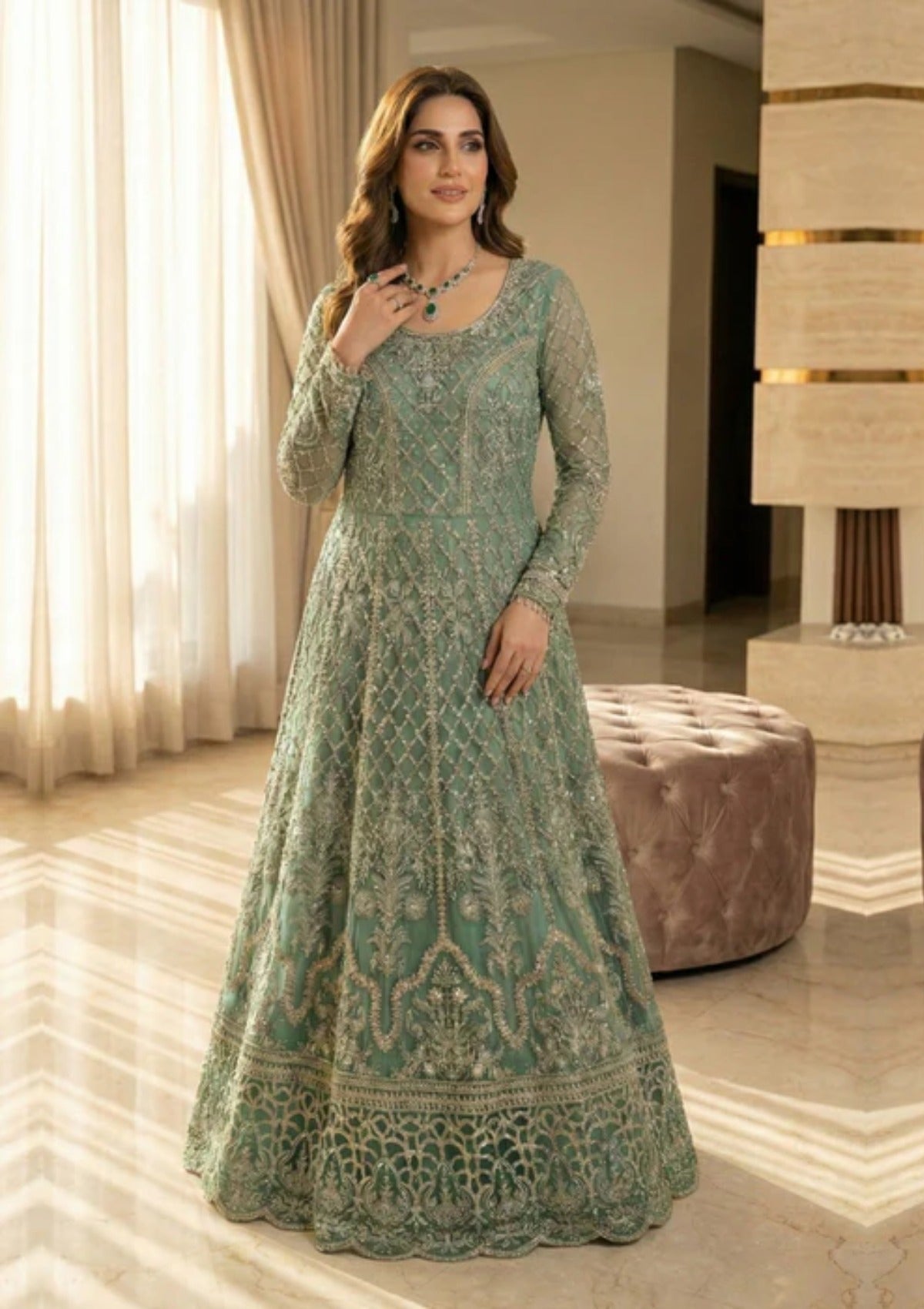 Diara Couture Tehzeeb'25 ILENE PARADISE - PNMT-01-06 - GREEN