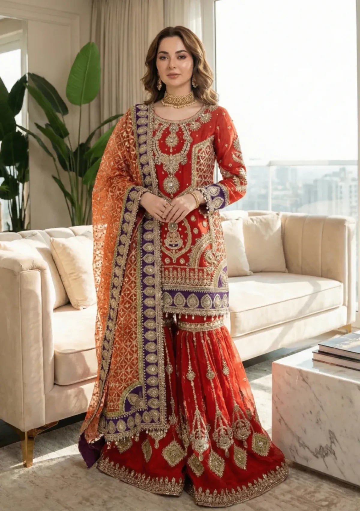 Diara Couture Tabeer'25 ZONAISHA - UA-01 - RED