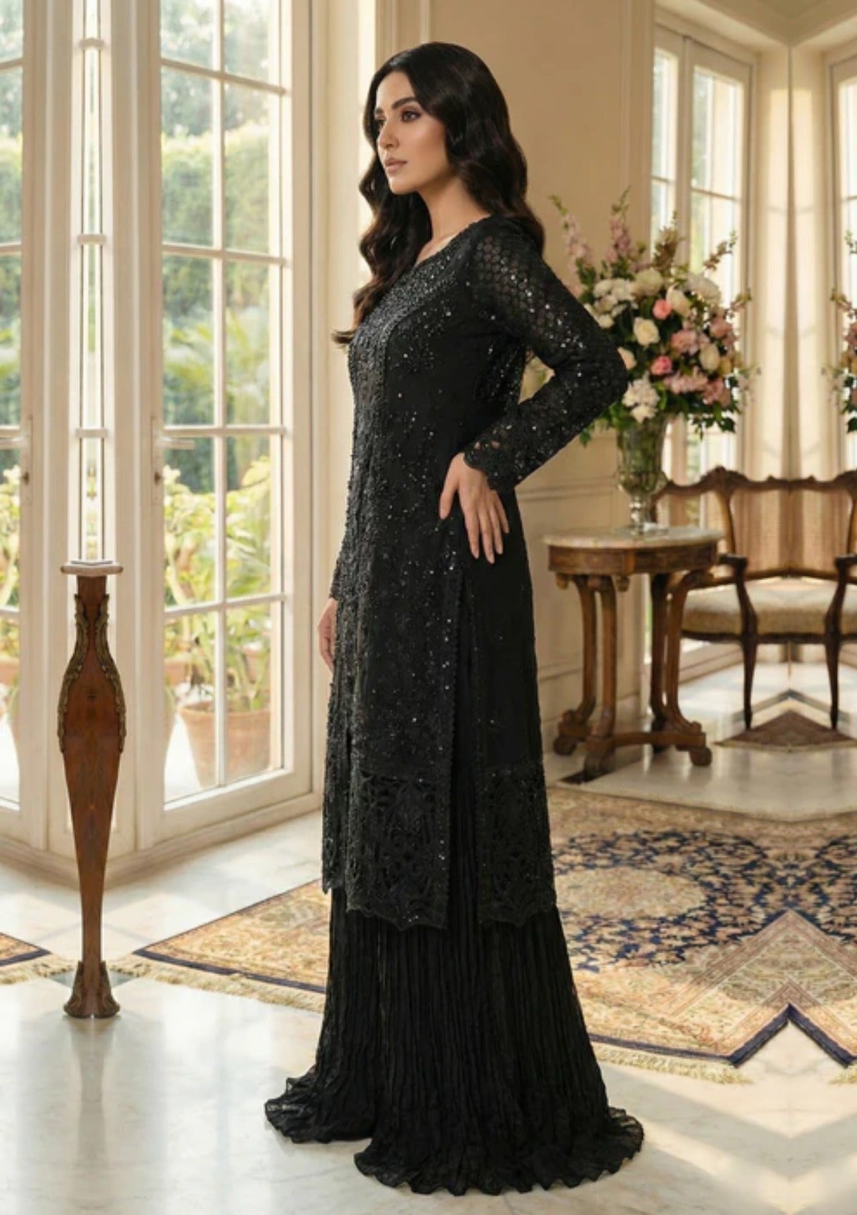 Diara Couture Tehzeeb'25 BLACK NOIR - PSGT-01-03