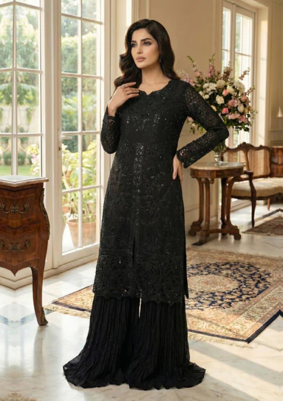 Diara Couture Tehzeeb'25 BLACK NOIR - PSGT-01-03
