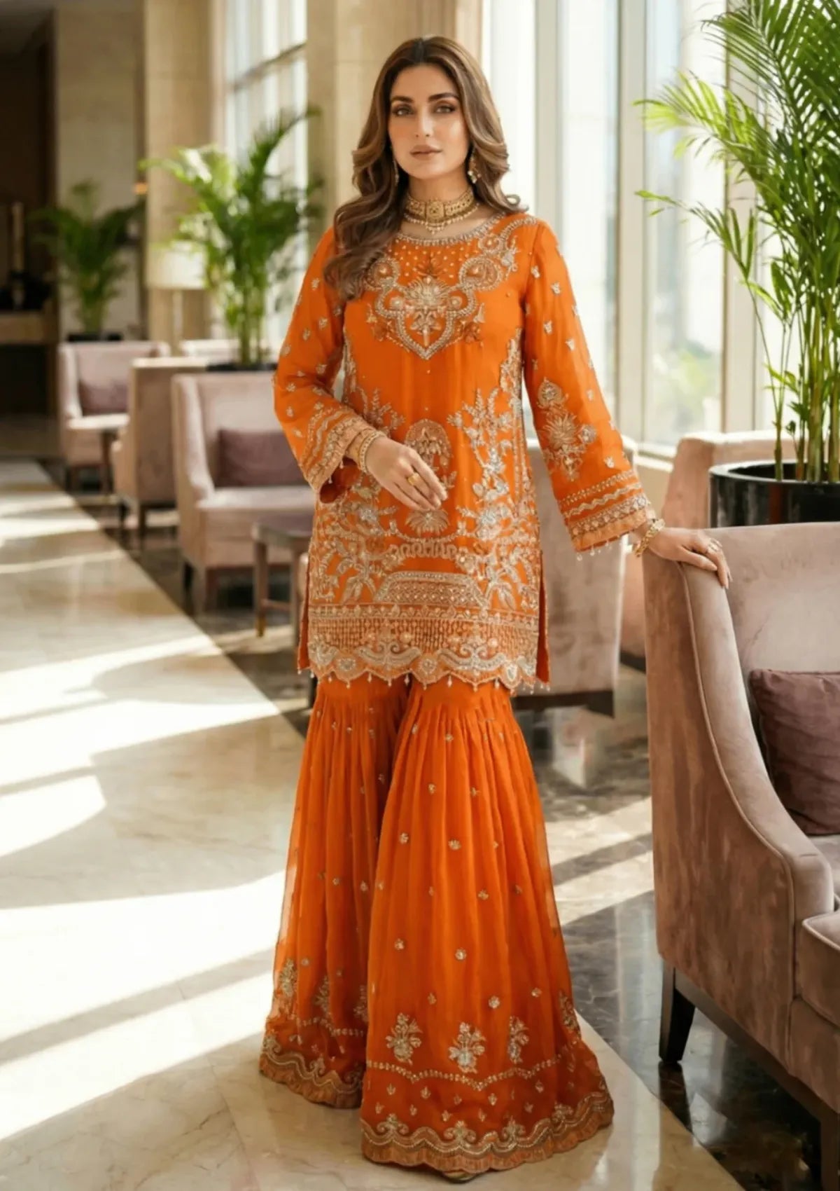 Diara Couture Tabeer'25 HALA - SF-05 - ORANGE