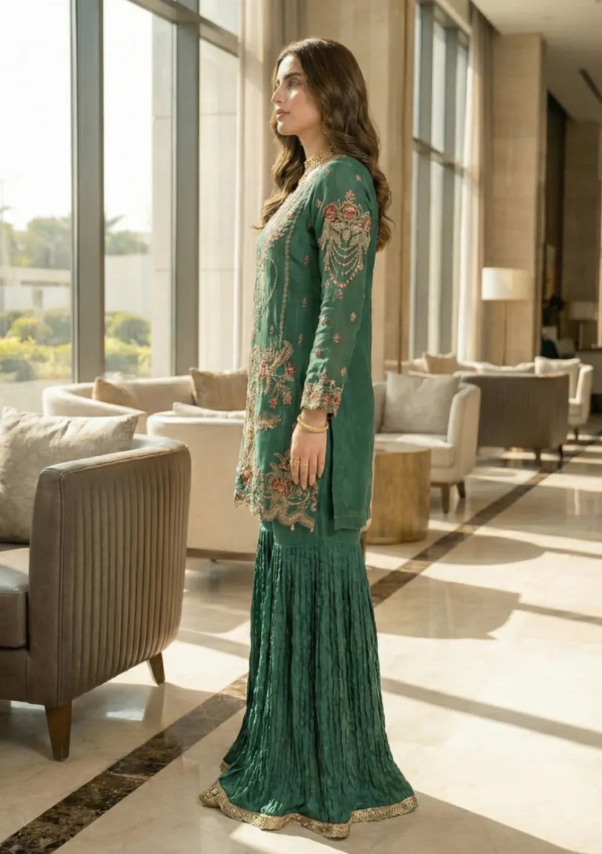 Diara Couture Abrish'25 RAFIA - UA-05 - GREEN