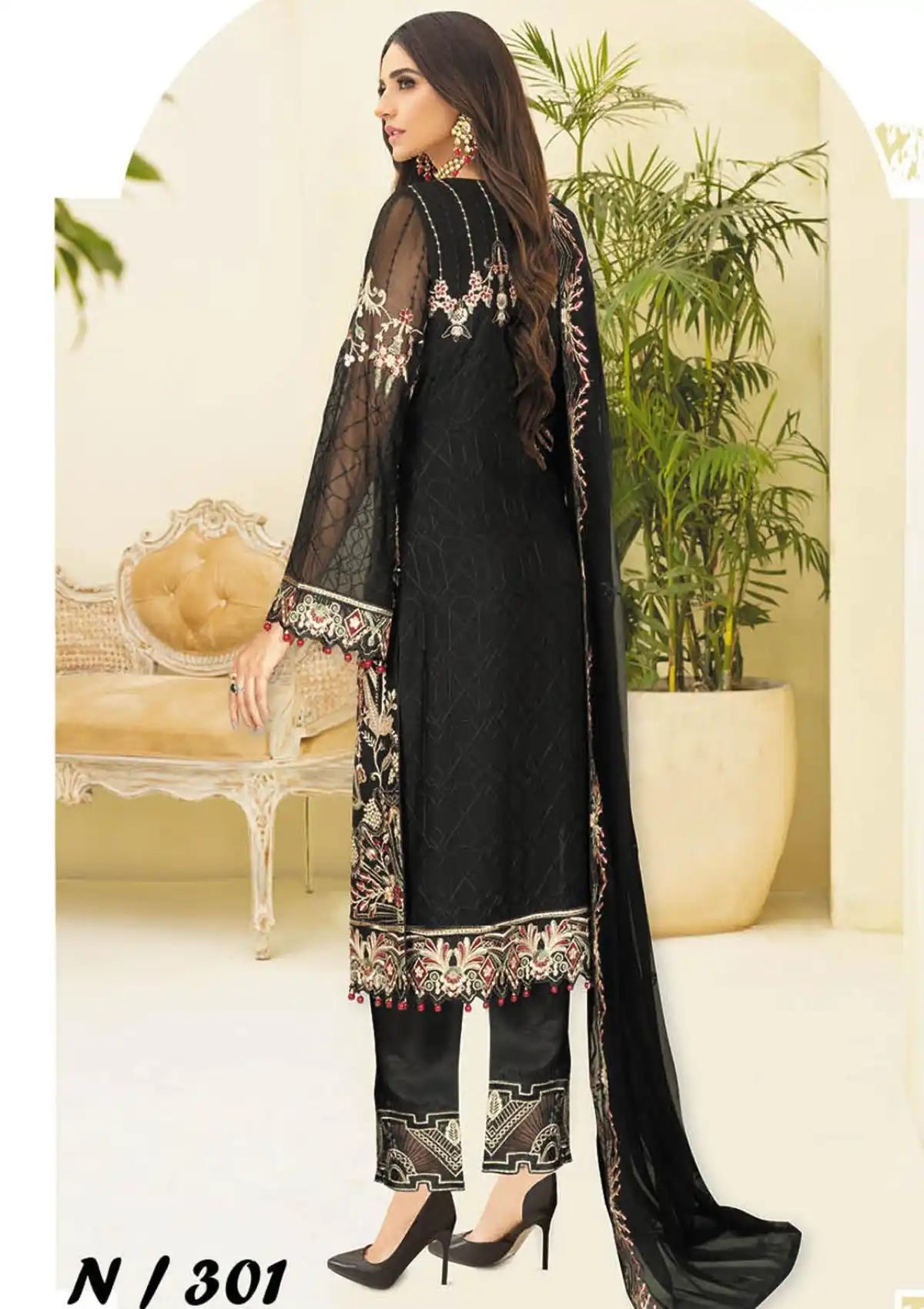 Ramsha Nayab Emb Chiffon'23 Vol-03 N-301