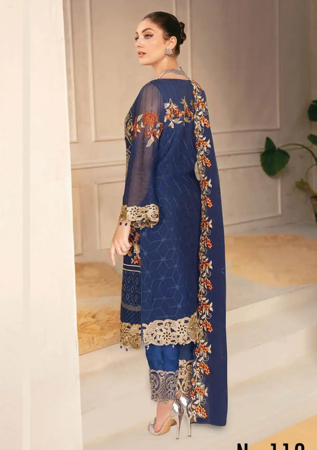 Ramsha Nayab Emb Chiffon'23 Vol-01 N-112 - Mohsin Saeed Fabrics