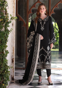 Noor By Saadia Asad Pashmina Shawl'25 D-07 Obsidian