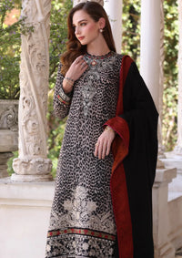 Noor By Saadia Asad Pashmina Shawl'25 D-01 Noir Safari