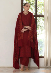 Noor By Saadia Asad Pashmina Shawl'25 D-05 Ember