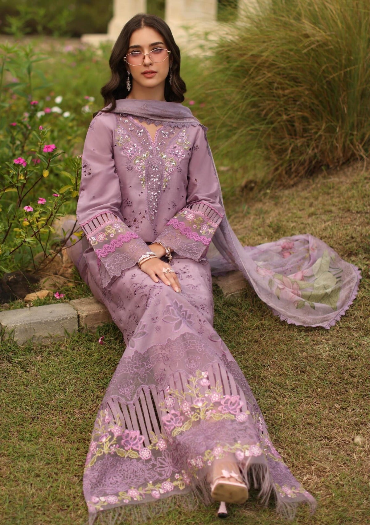 Noor By Saadia Asad Luxury Eid Schiffli Laserkari'26 D-09A Velisse