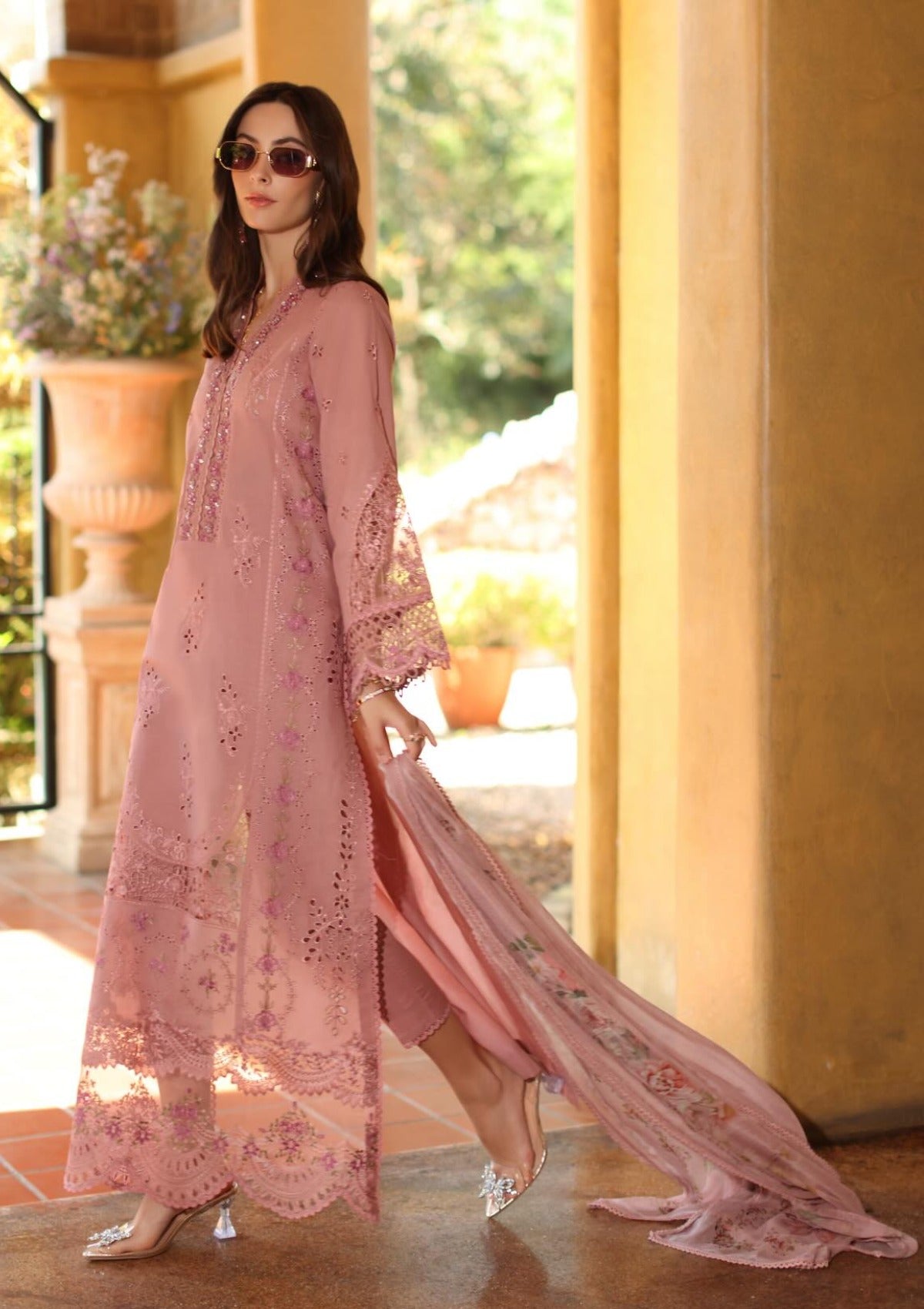 Noor By Saadia Asad Luxury Eid Schiffli Laserkari'26 D-03B Mirelle