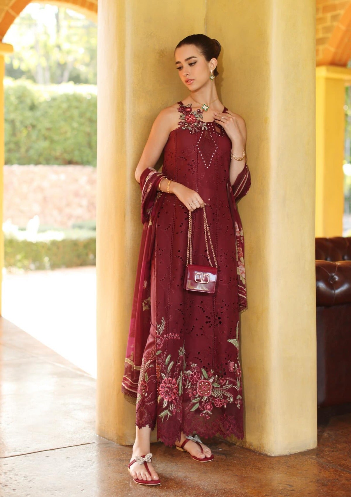 Noor By Saadia Asad Luxury Eid Schiffli Laserkari'26 D-10A Roselle