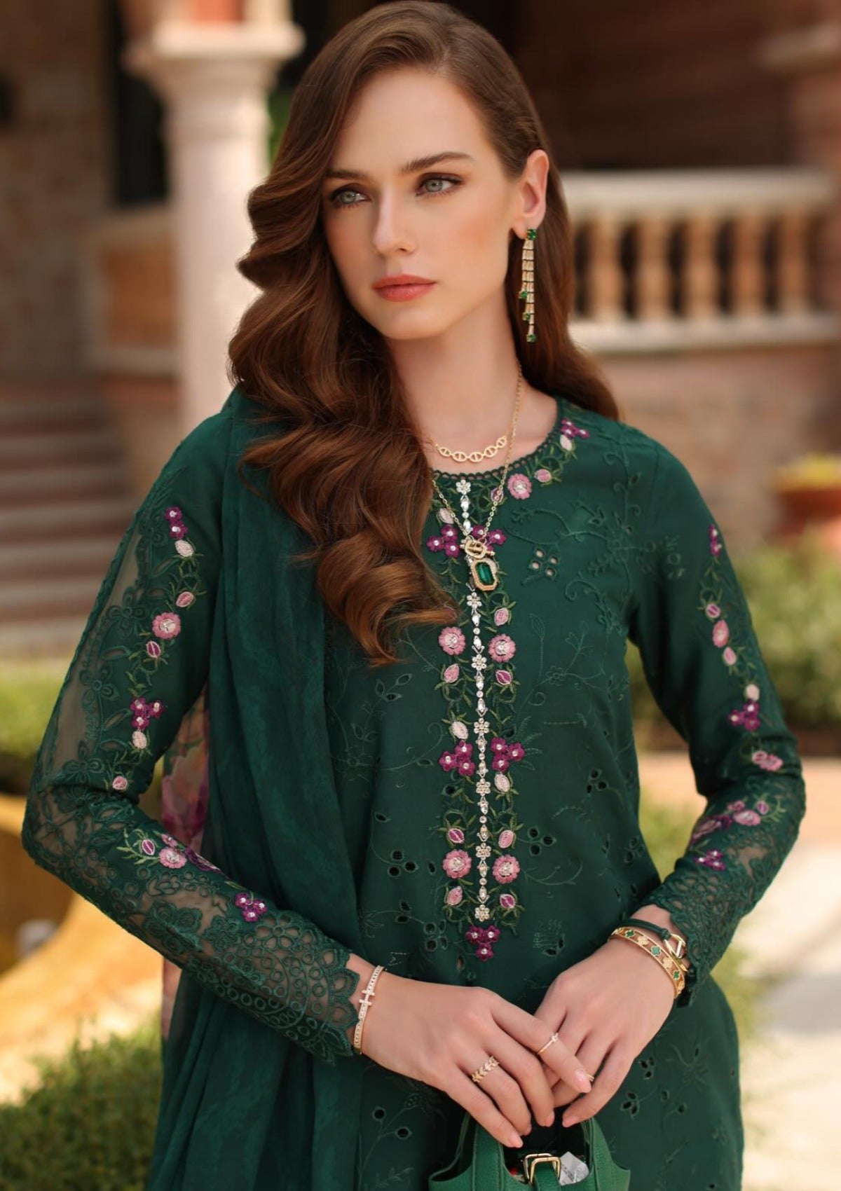 Noor By Saadia Asad Luxury Eid Schiffli Laserkari'26 D-01A Sorina