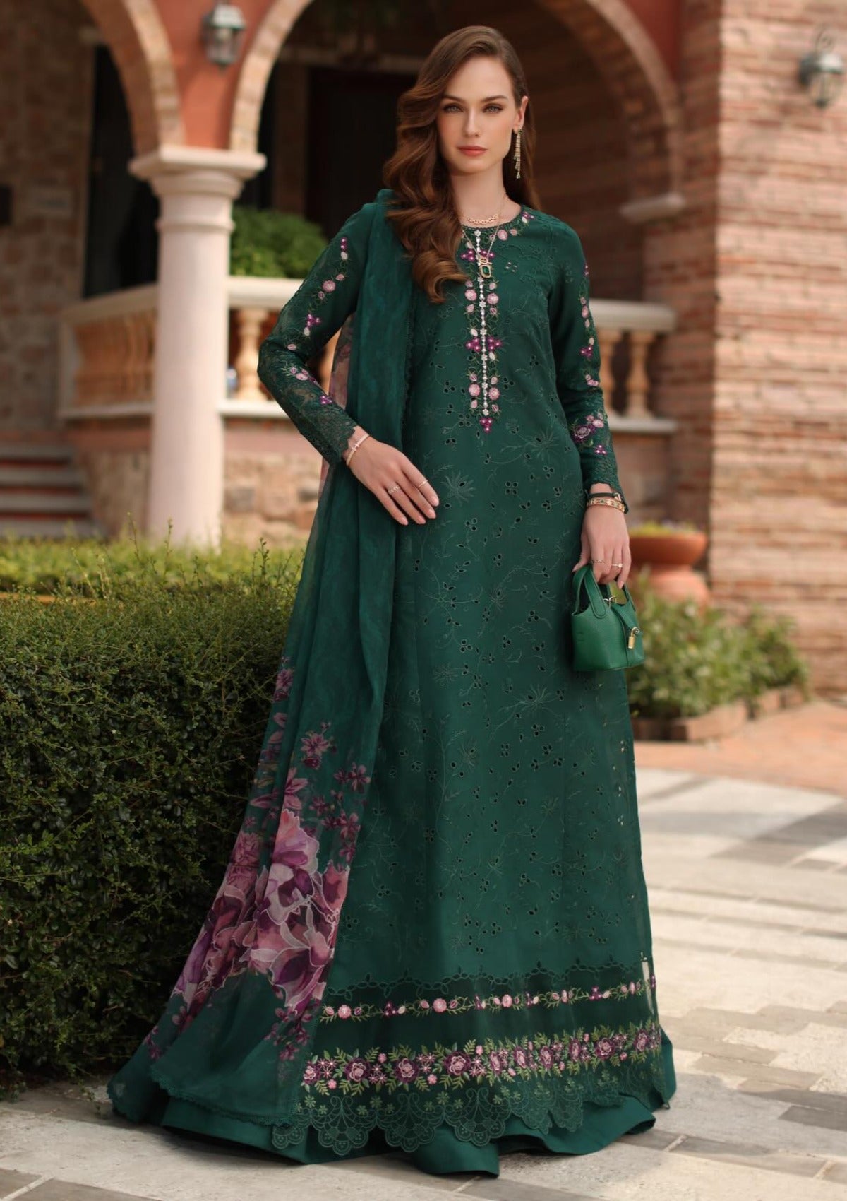 Noor By Saadia Asad Luxury Eid Schiffli Laserkari'26 D-01A Sorina