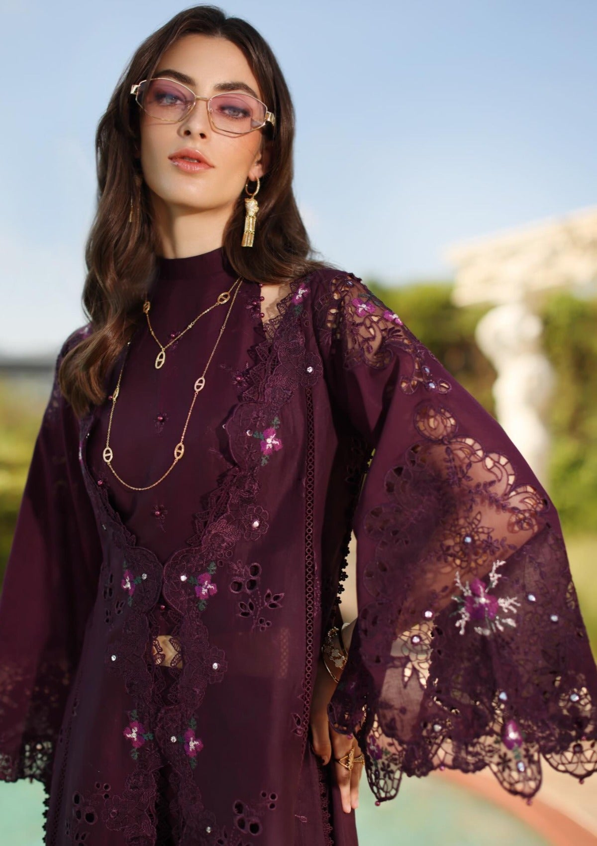 Noor By Saadia Asad Luxury Eid Schiffli Laserkari'26 D-08B Selene
