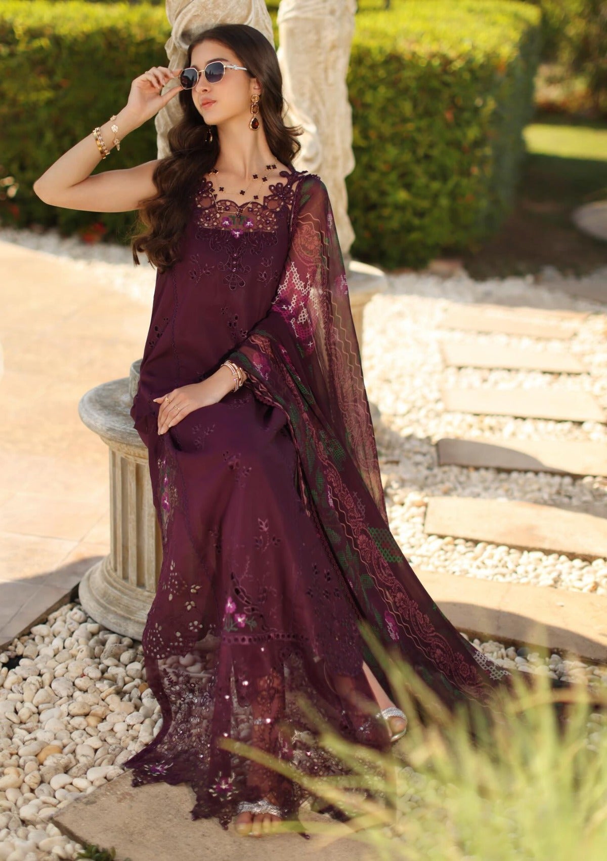 Noor By Saadia Asad Luxury Eid Schiffli Laserkari'26 D-08B Selene