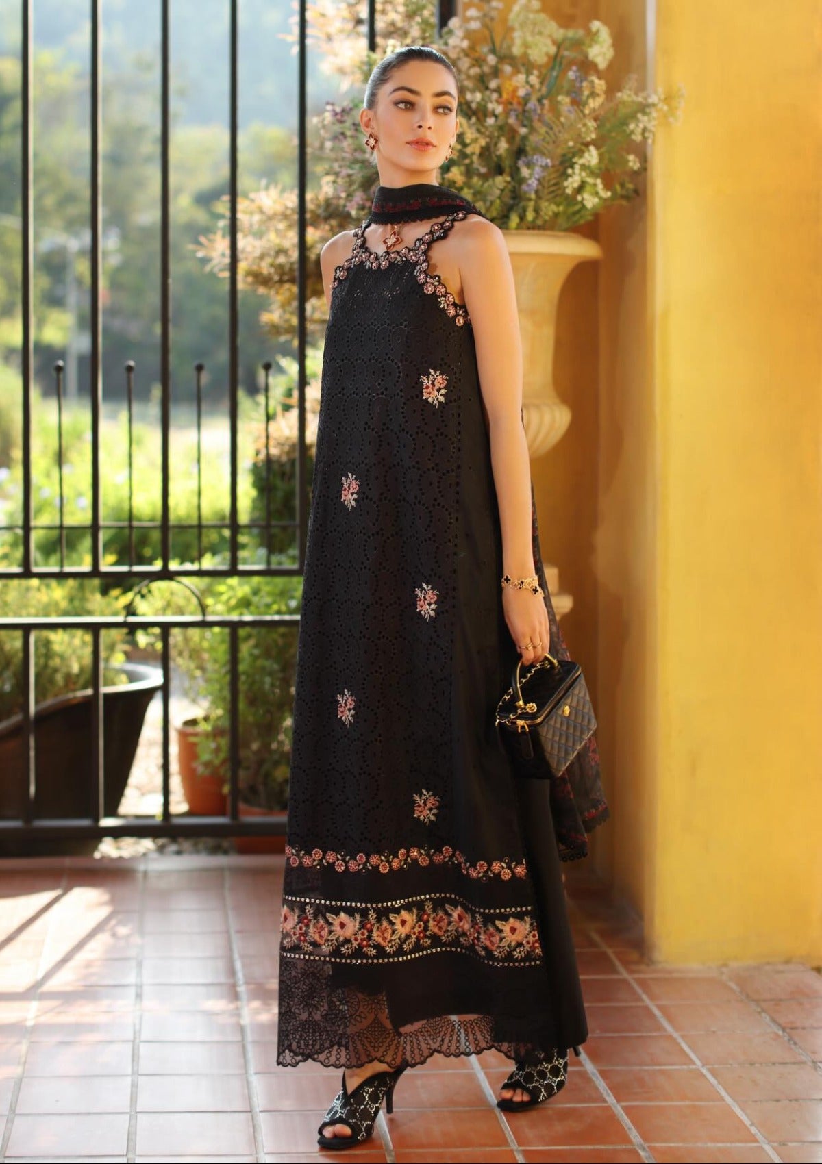 Noor By Saadia Asad Luxury Eid Schiffli Laserkari'26 D-05B Lunaria